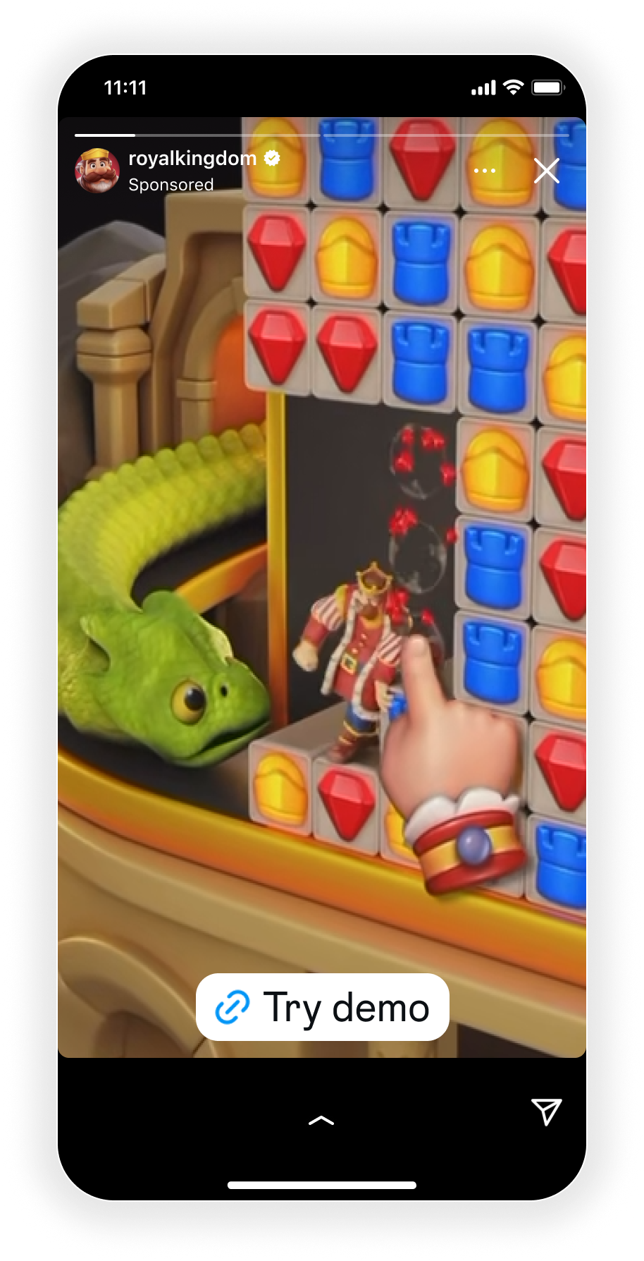 Story-format playable ad