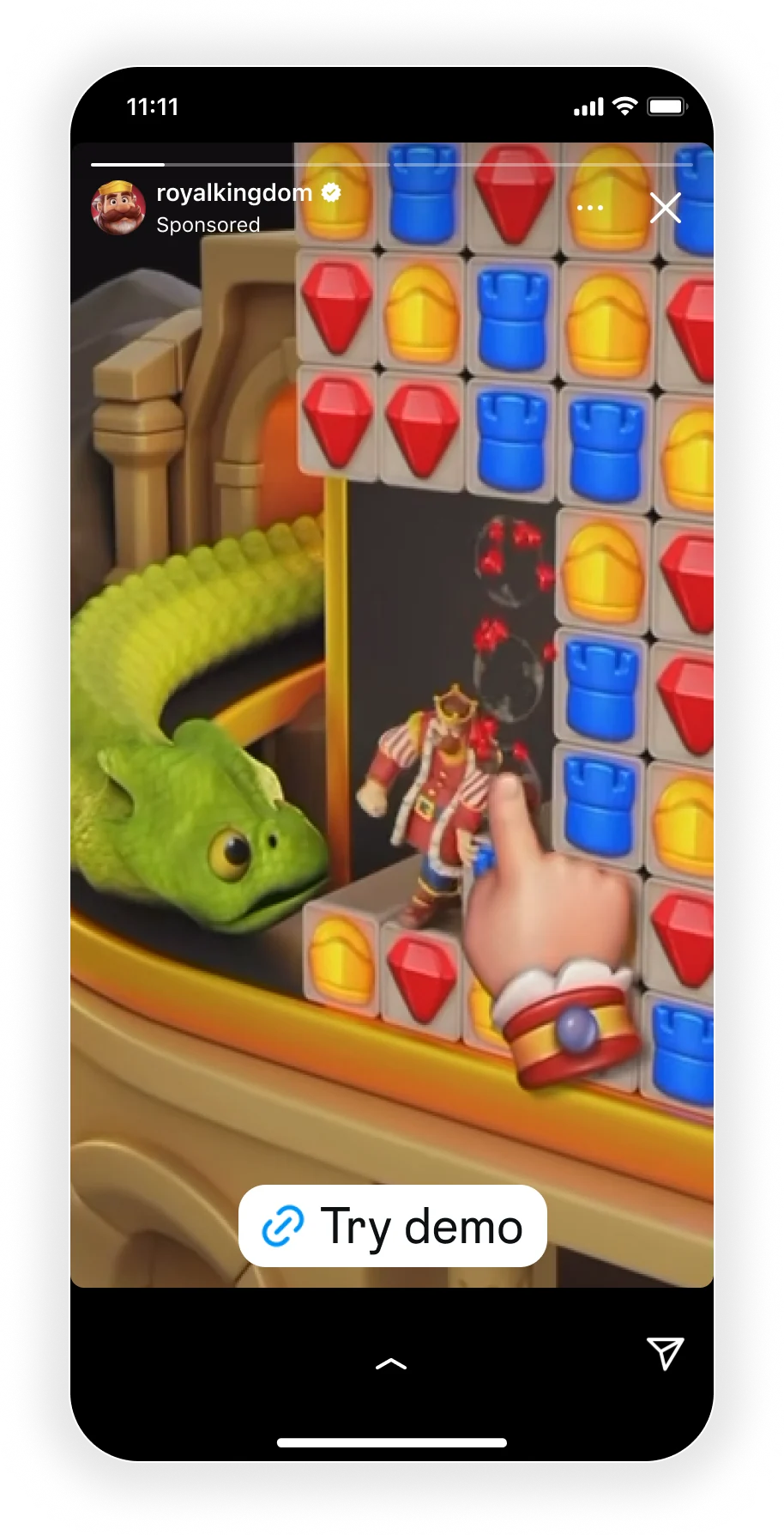Story-format playable ad